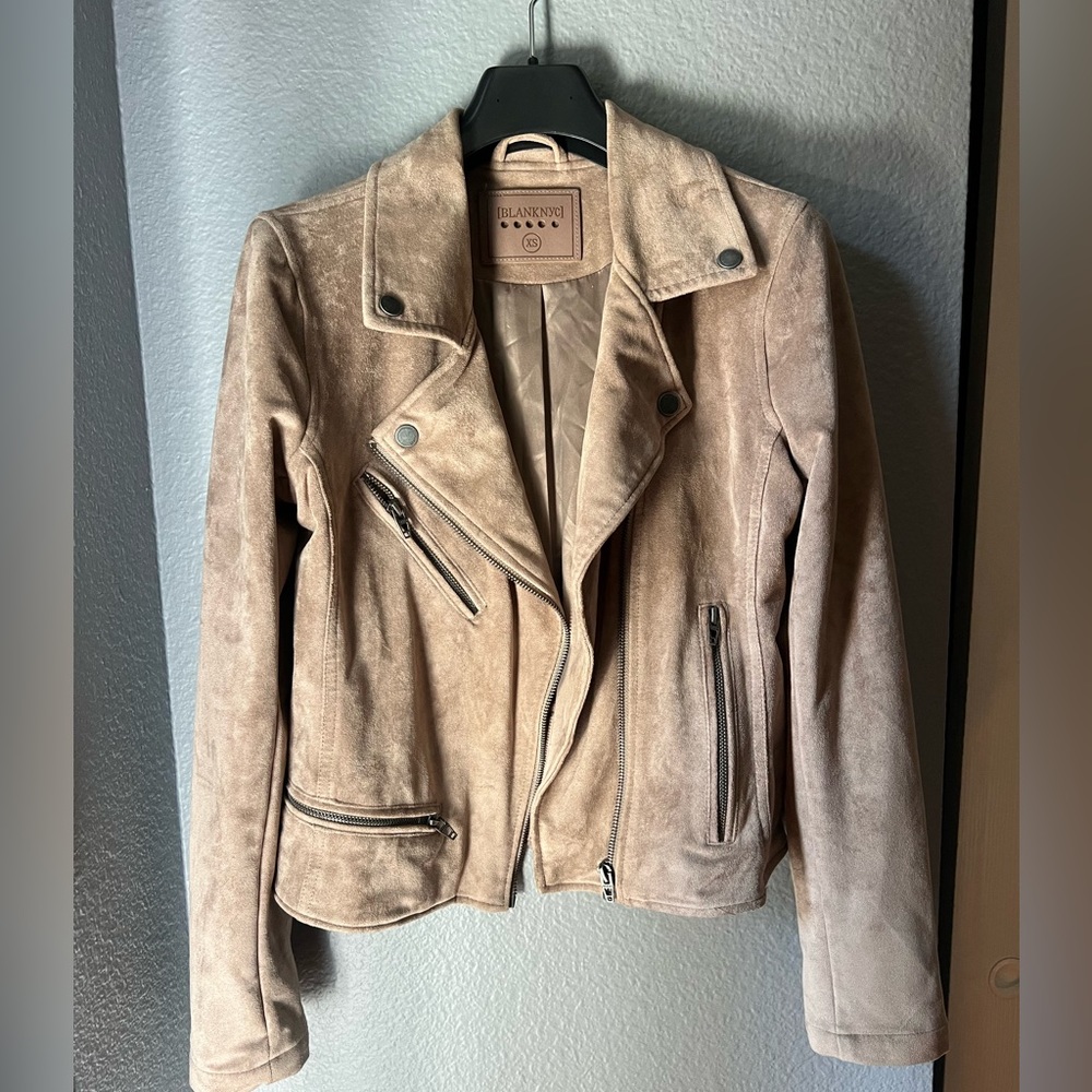 Blank NYC Suede Moto Jacket XS